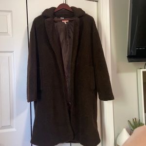 Furry Brown Dress Coat